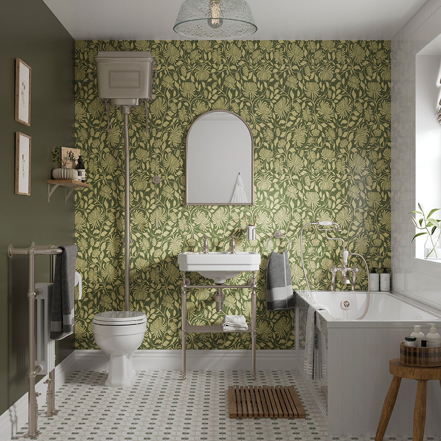 Burlington Spring Chrysanths Acrylic Bathroom Wall Panel