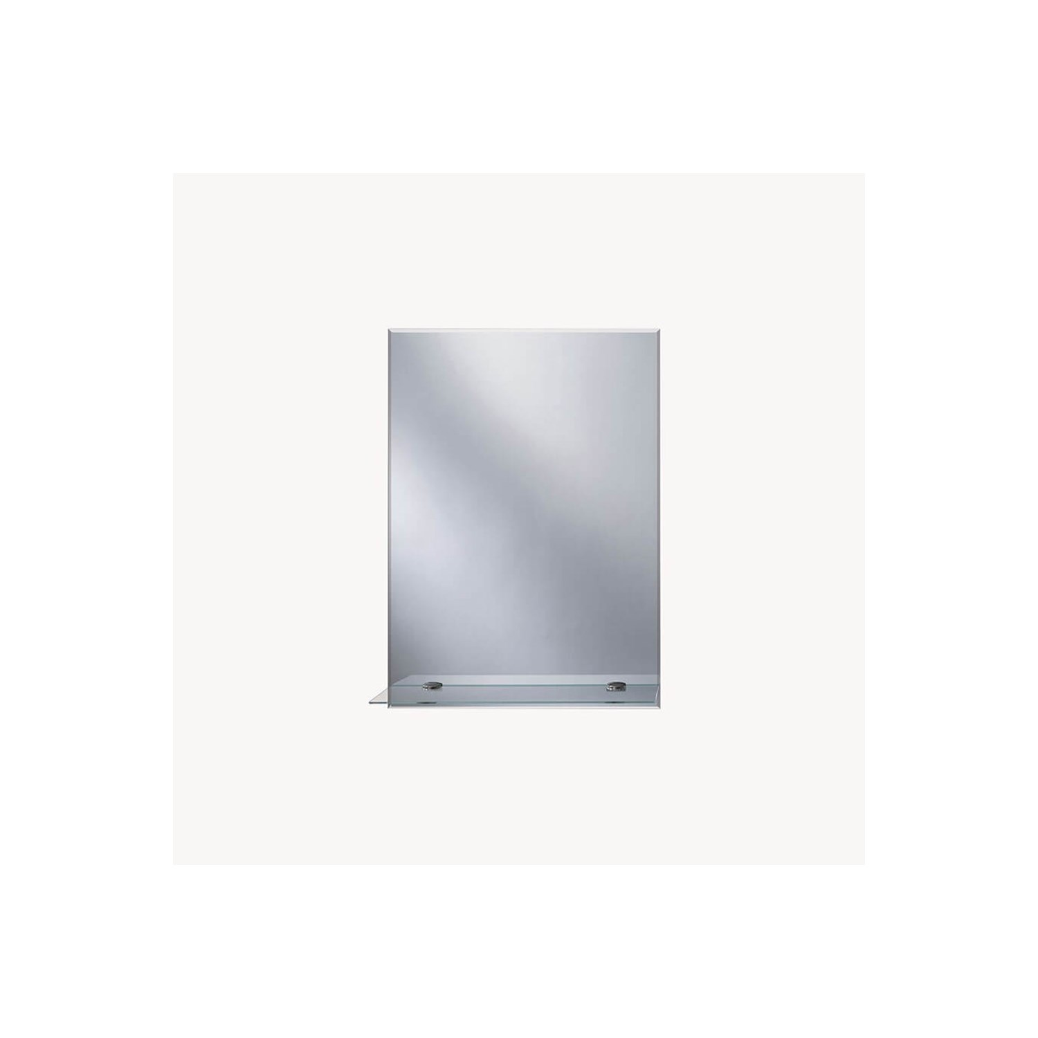 Straight Edge Bathroom Mirror Glass Shelf 500 x 550mm & 700 x 500mm