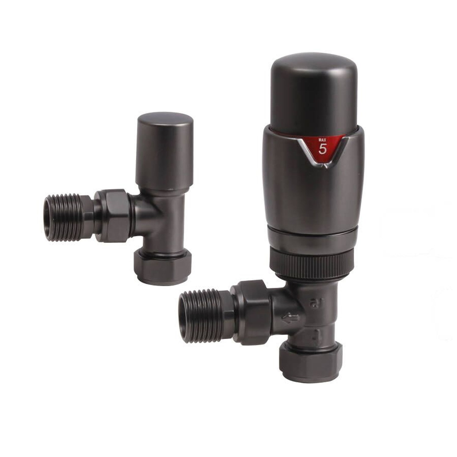 Toasty Brushed Gunmetal Thermostatic Radiator Valves