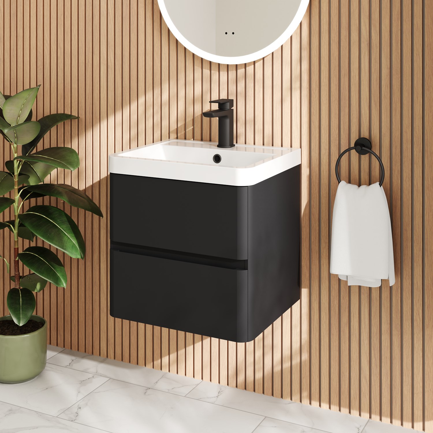 Drench Origin 500mm Wall Mounted Vanity Unit & Basin