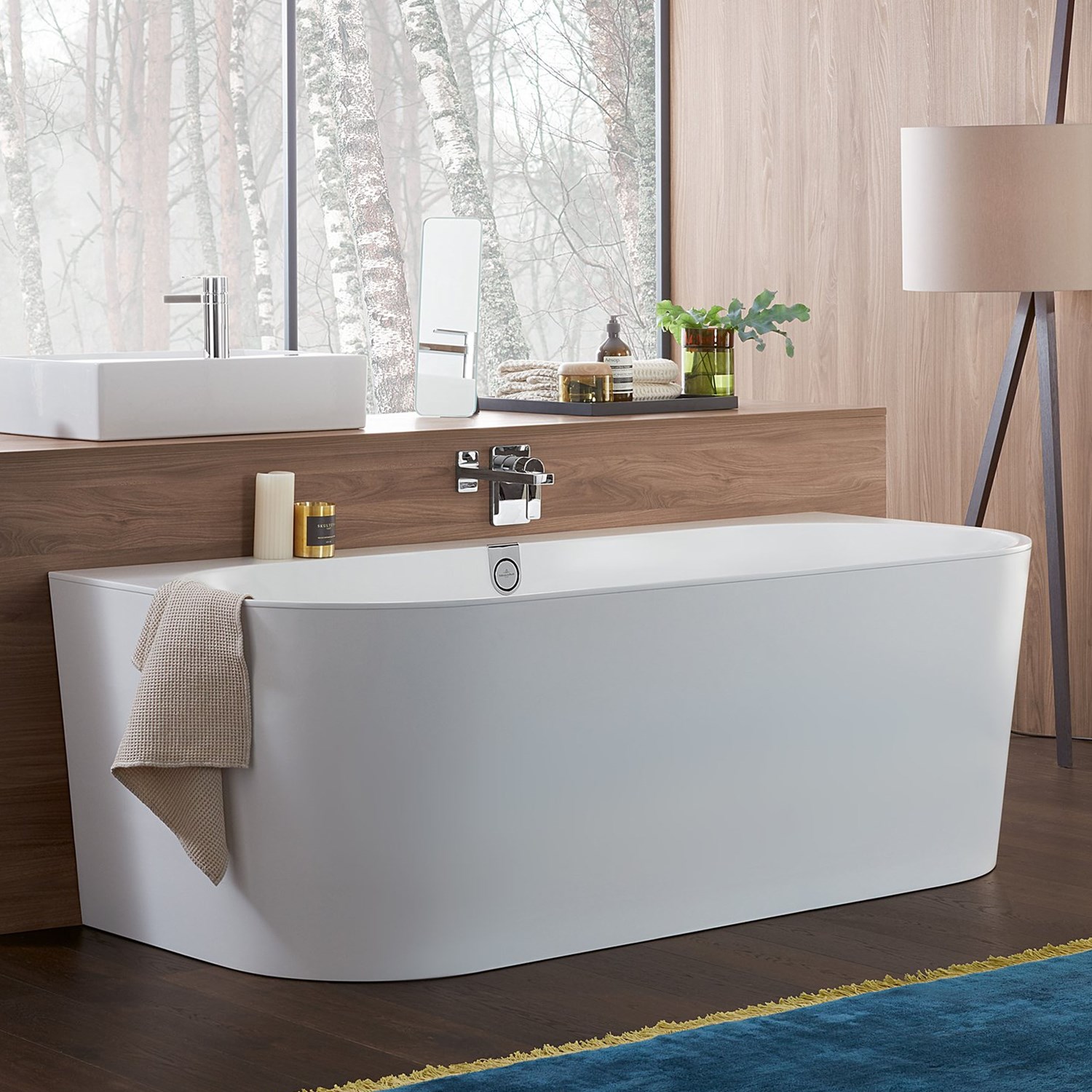 & Oberon 2.0 Quaryl Back to Wall Bath 1800 x 800mm
