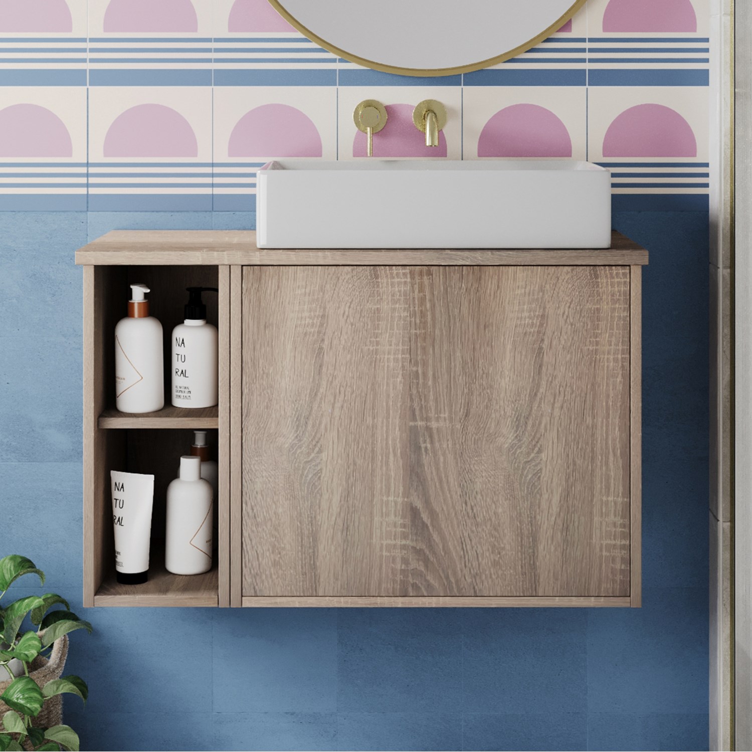 Billy 800mm Wall Hung Vanity Unit & Countertop