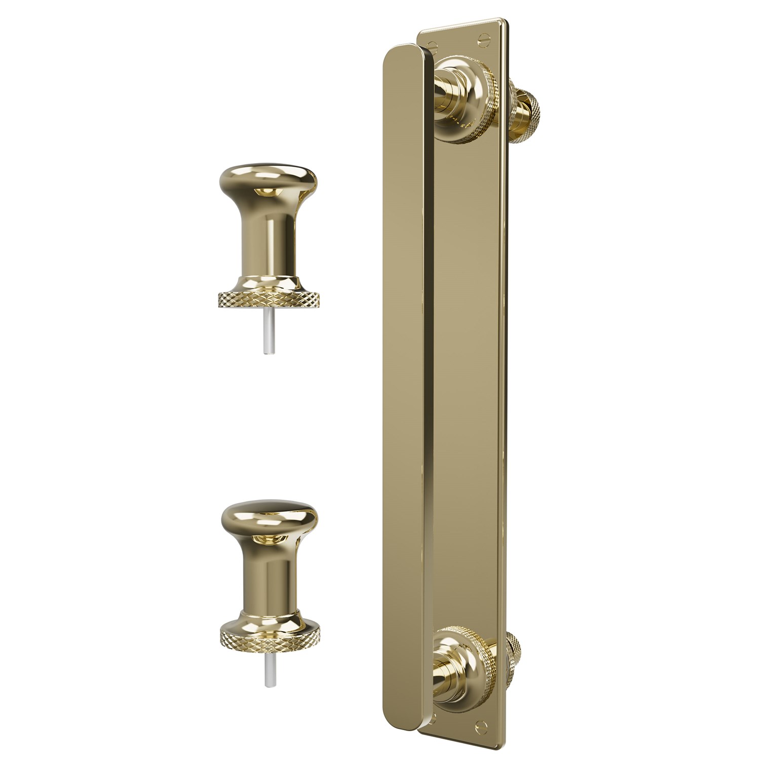 Burlington Classique Handle with Back Plate and Pair of Finials