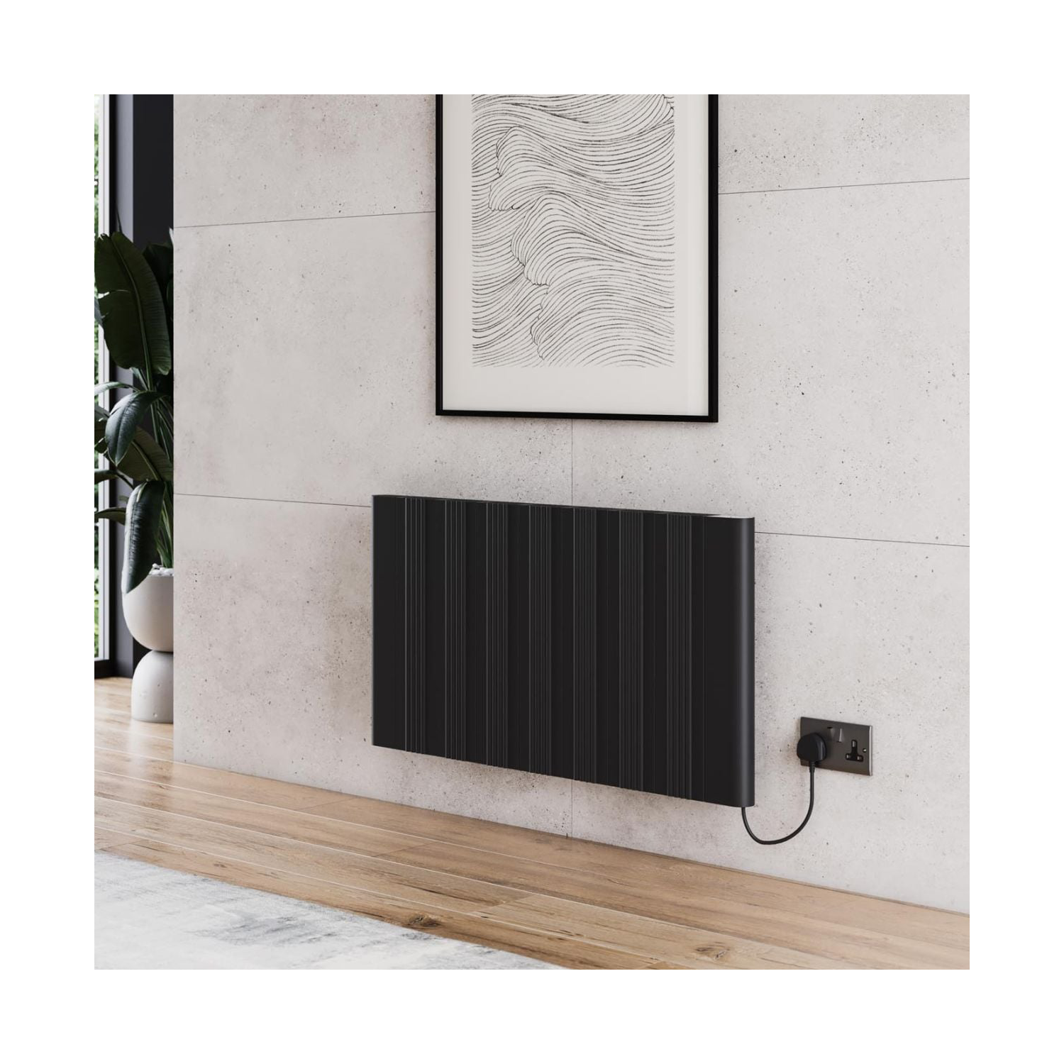 Seren Matt Smart Electric Plug Horizontal Radiator