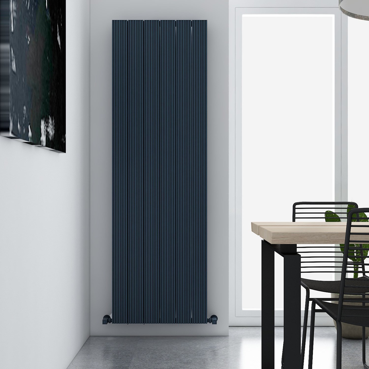 Monza Double Panel Vertical Aluminium Radiator