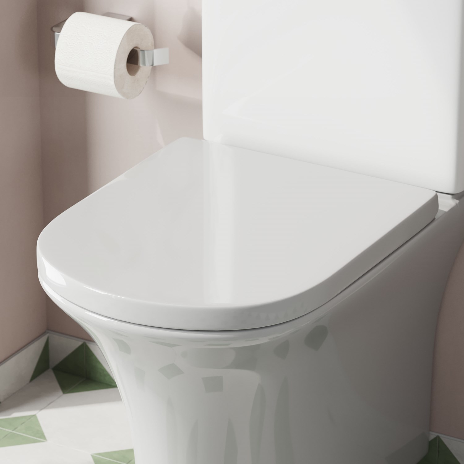 Drench Soft Close Round Wrap Over Toilet Seat With Quick Release Hinges
